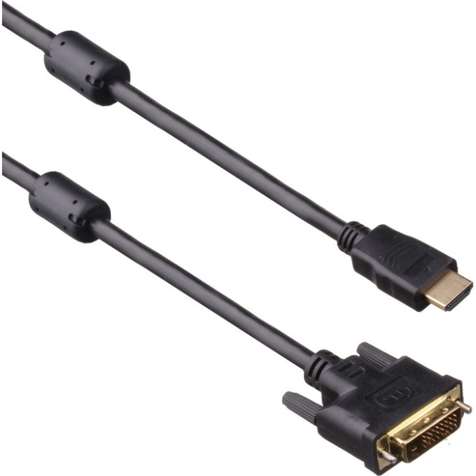 Кабель HDMI TO DVI DUAL LINK 10,0М EXEGATE, 2 фильтра, позолоченные контакты EX191104RUS